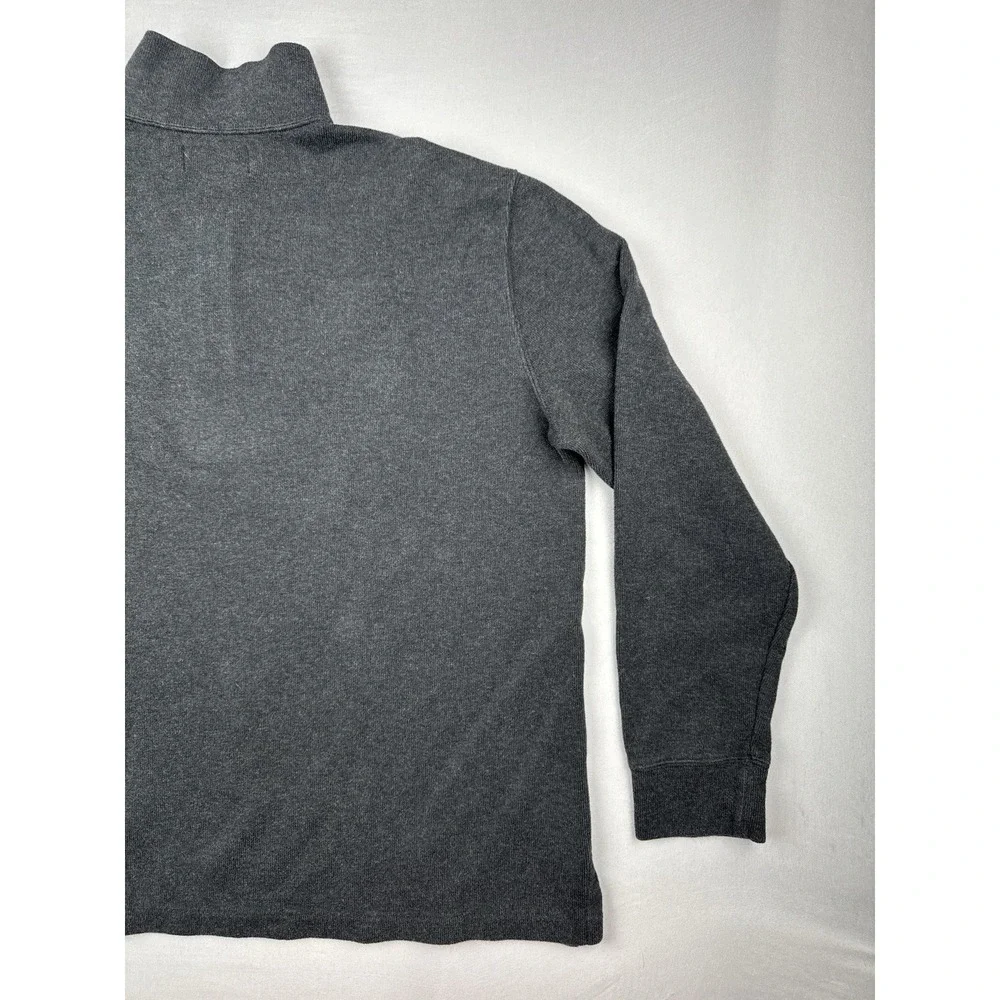 Polo Ralph Lauren Quarter Zip Pullover Sweatshirt Gray Pony Logo Size L